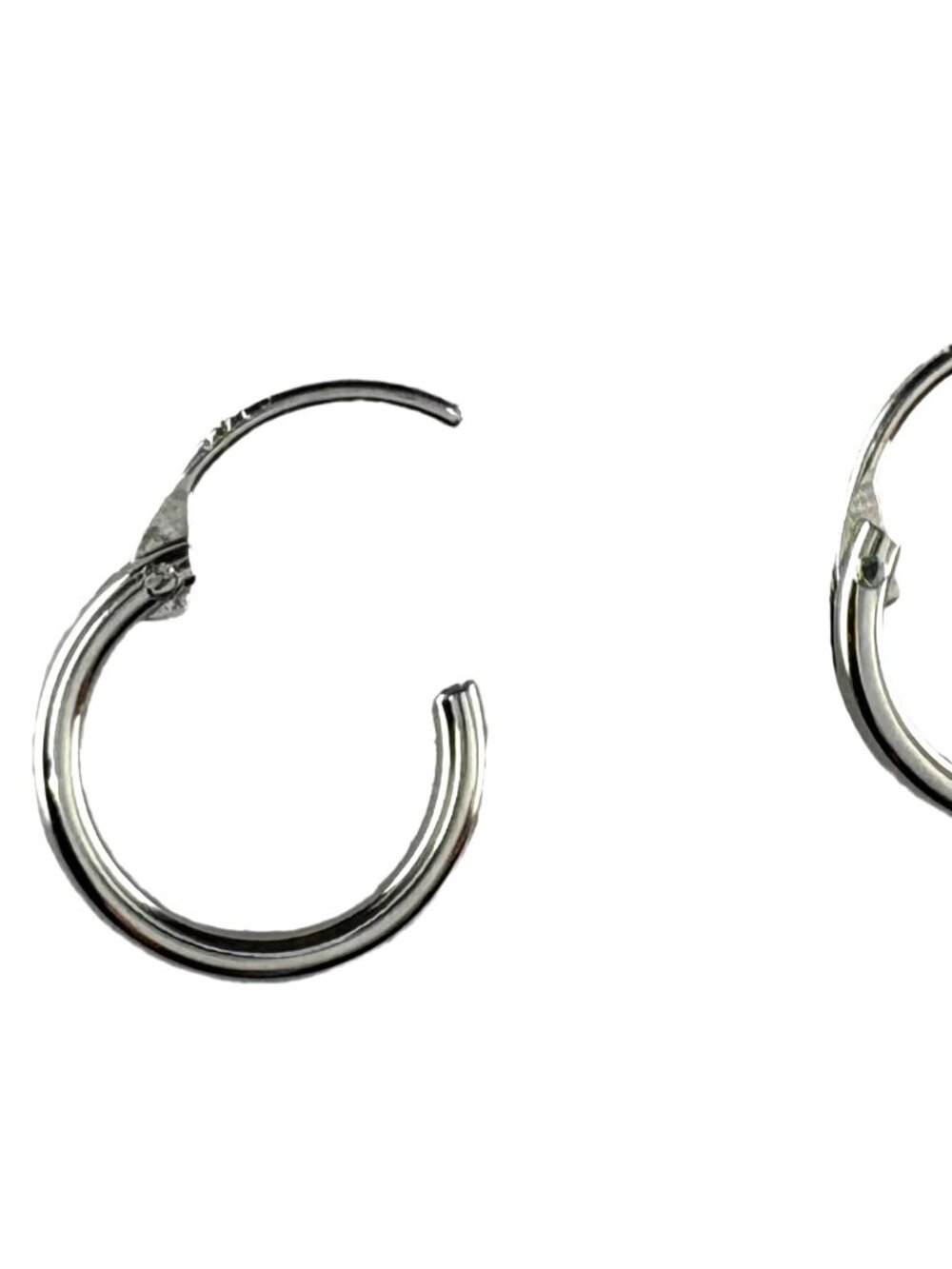 925 Sterling Silver Hoop Earrings Minimalist Round Circle Pierced 10mm